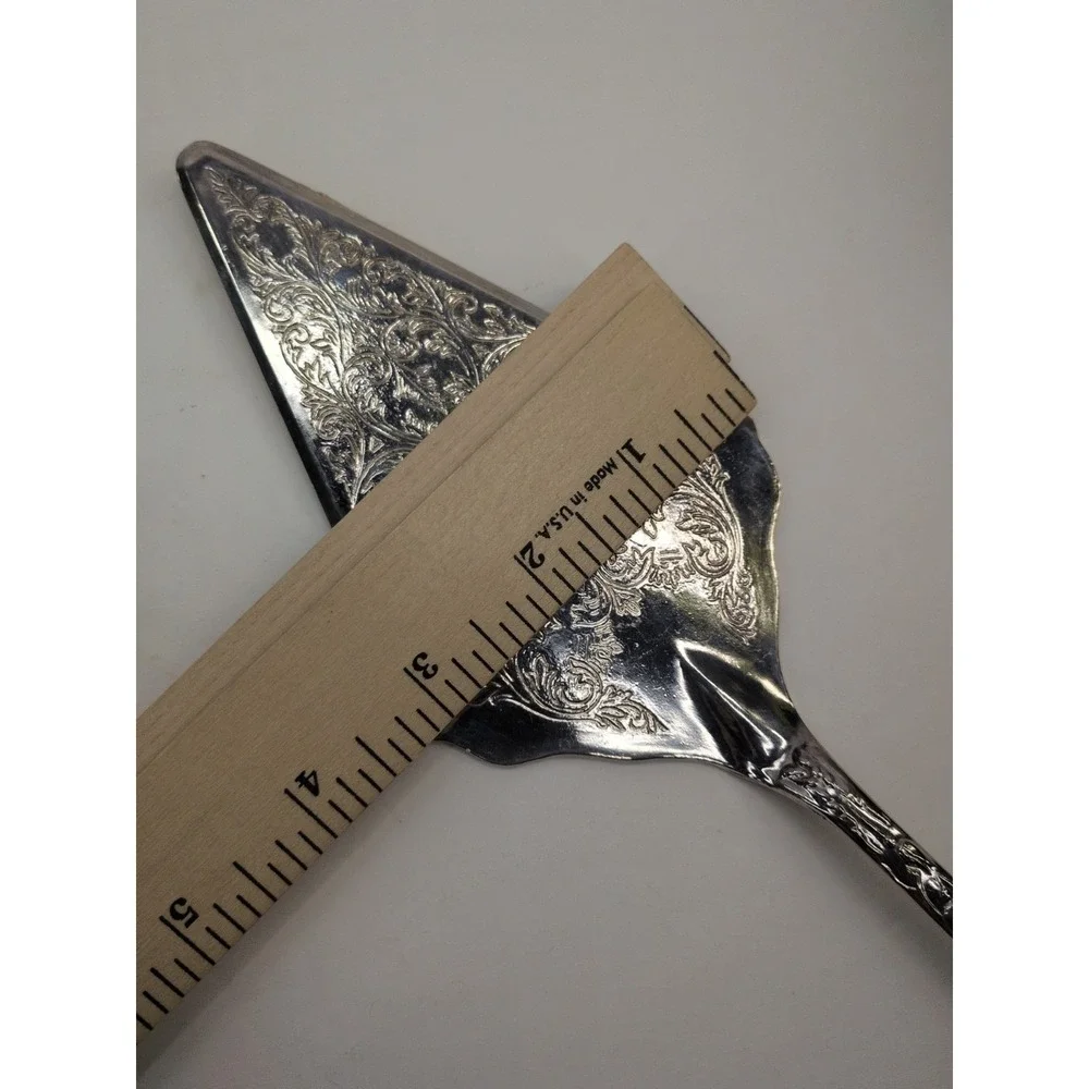 🇮🇹Vtg Antique Cake Serving Knife Silverplated Wedding Server Italy Heirloom 12